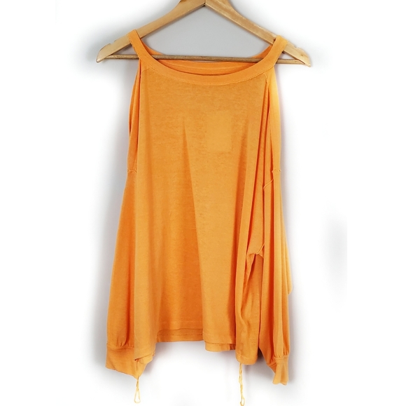 We the Free Tangerine Chill Out Long Sleeve Top - Picture 2 of 8